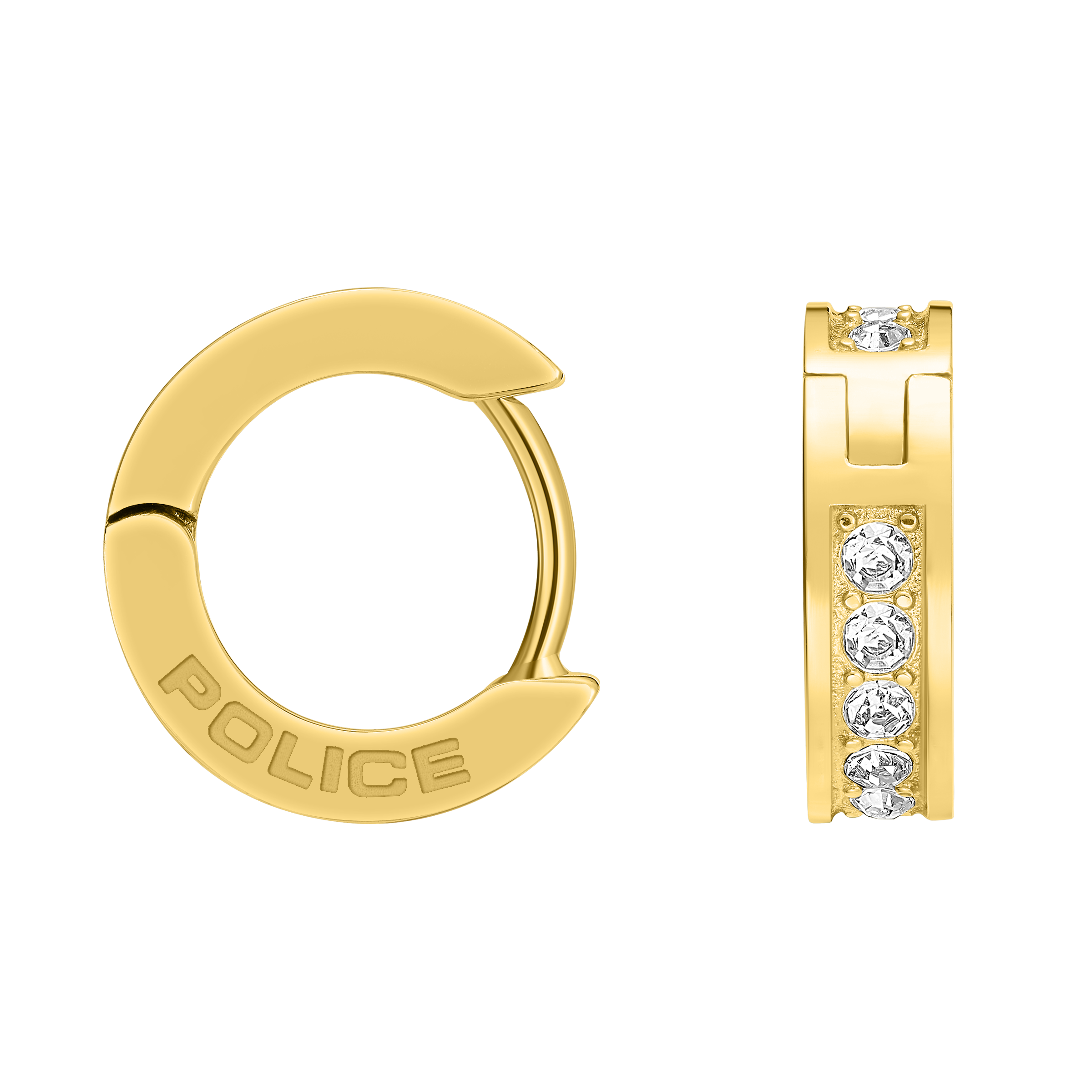 Police Unity Crystals Huggee Earrings