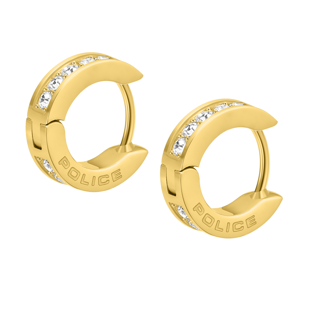 Police Unity Crystals Huggee Earrings