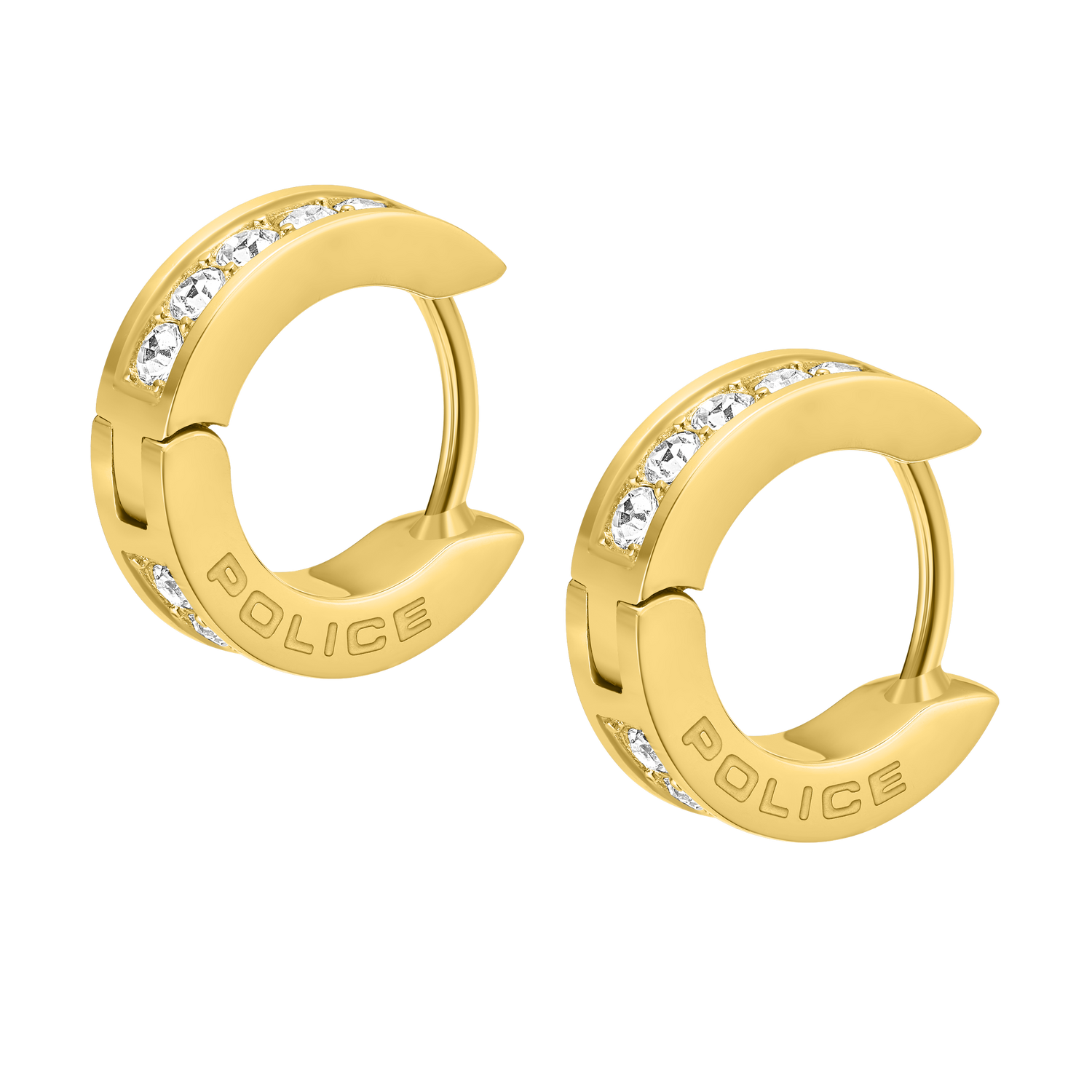 Police Unity Crystals Huggee Earrings