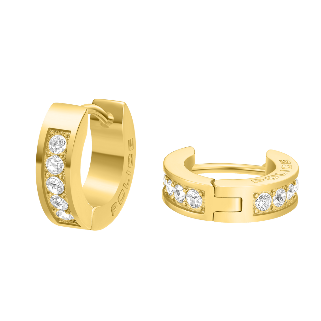 Police Unity Crystals Huggee Earrings