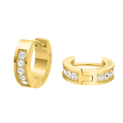 Police Unity Crystals Huggee Earrings