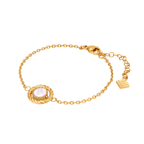 Guy Laroche Ella Gold-Tone Flip Bracelet with Mother-of-Pearl