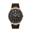 Santa Barbara Polo & Racquet Club & Racquet Club Noble Men's Black Dial Rose Gold Case Black Leather Starp Watch