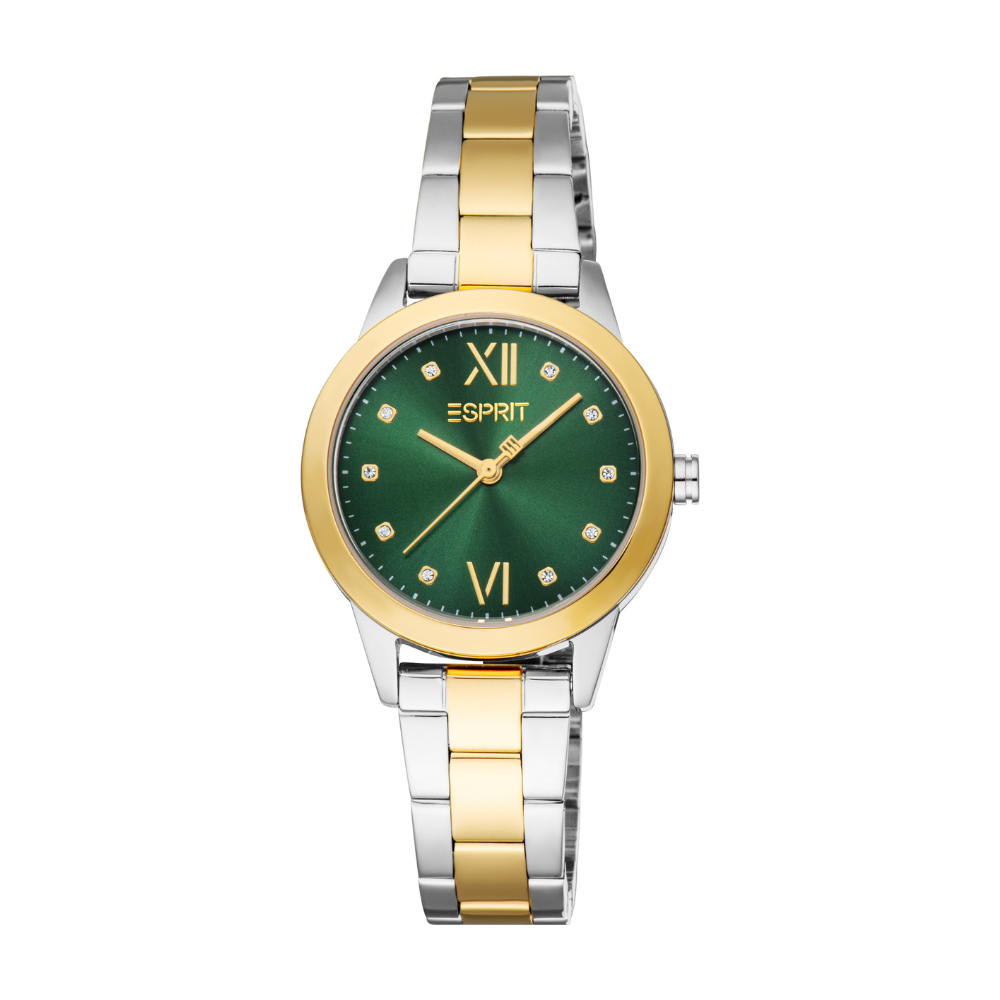 ESPRIT Women Watch, Gold Color Case, Dark Green Dial Main image