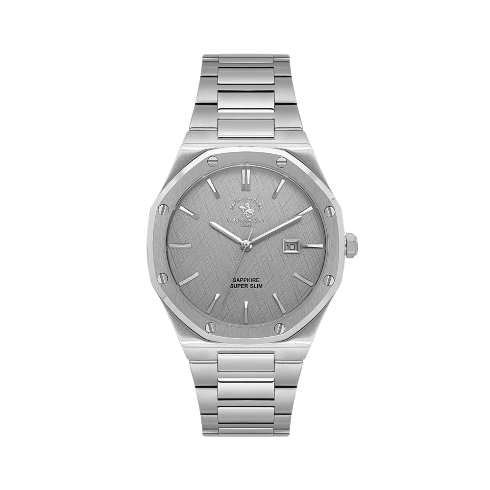 Santa Barbara Polo & Racquet Club & Racquet Club Noble Men Silver Dial Silver Watch