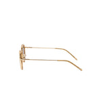 Vayo Aurum sunglasses with gold metal frame and orange tinted lenses
