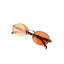 Vayo Ember sunglasses with gold metal frame and orange tinted lenses