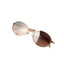 Vayo Glint sunglasses with gold metal frame and brown gradient lenses