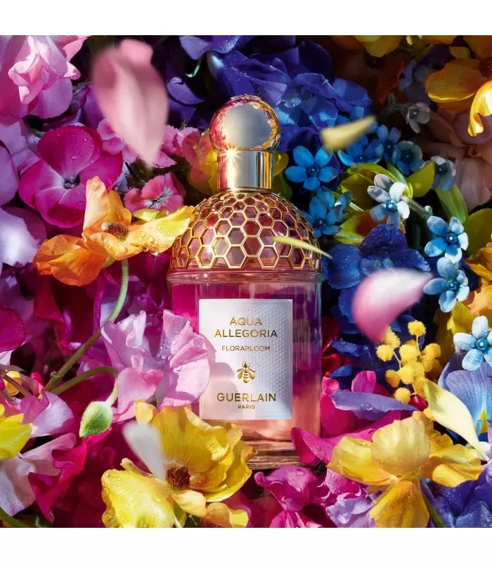 Guerlain Aqua Allegoria Florabloom Forte Eau de Toilette 125ml fresh floral fragrance at Paris Gallery Qatar