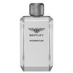 Bentley Momentum Eau de Toilette for Men 100ml in a sleek clear bottle with silver cap, available for online purchase at Paris Gallery Qatar