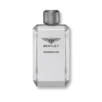 Bentley Momentum Eau de Toilette for Men 100ml in a sleek clear bottle with silver cap, available for online purchase at Paris Gallery Qatar