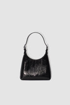 By Far Baby Camryn Eel Embossed Leather Black – elegant black leather handbag at Paris Gallery Qatar