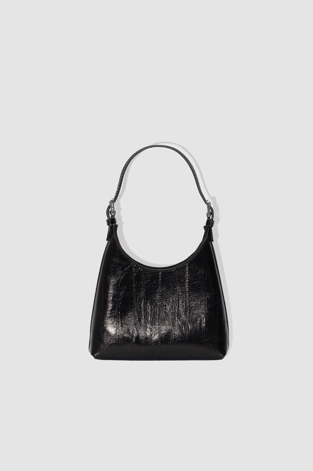 By Far Baby Camryn Eel Embossed Leather Black