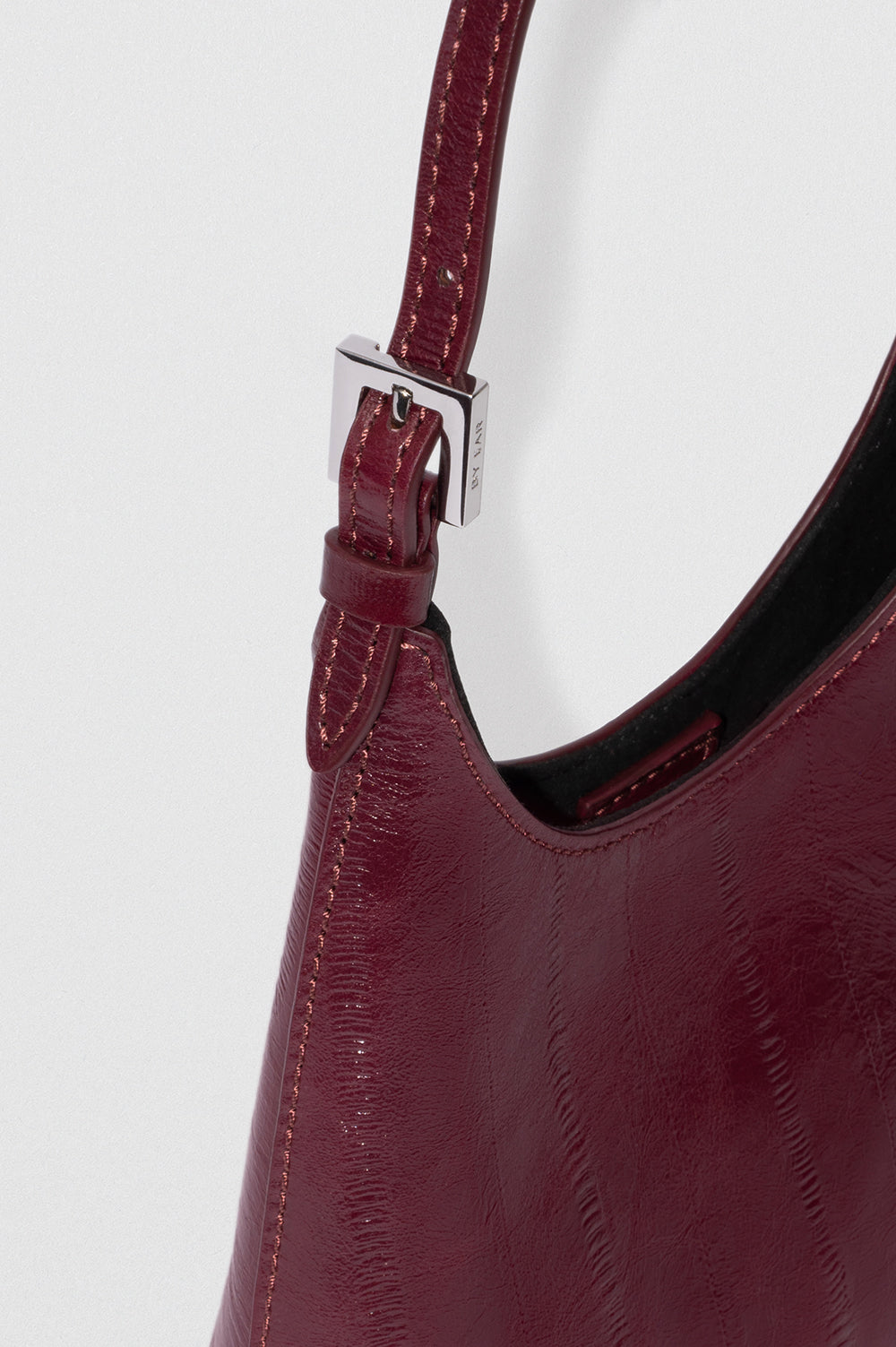 By Far Baby Camryn Eel Embossed Leather Sour Cherry By Far Baby Camryn Eel Embossed Leather Sour Cherry