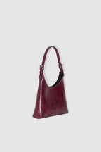 By Far Baby Camryn Eel Embossed Leather Sour Cherry – stylish leather handbag at Paris Gallery Qatar