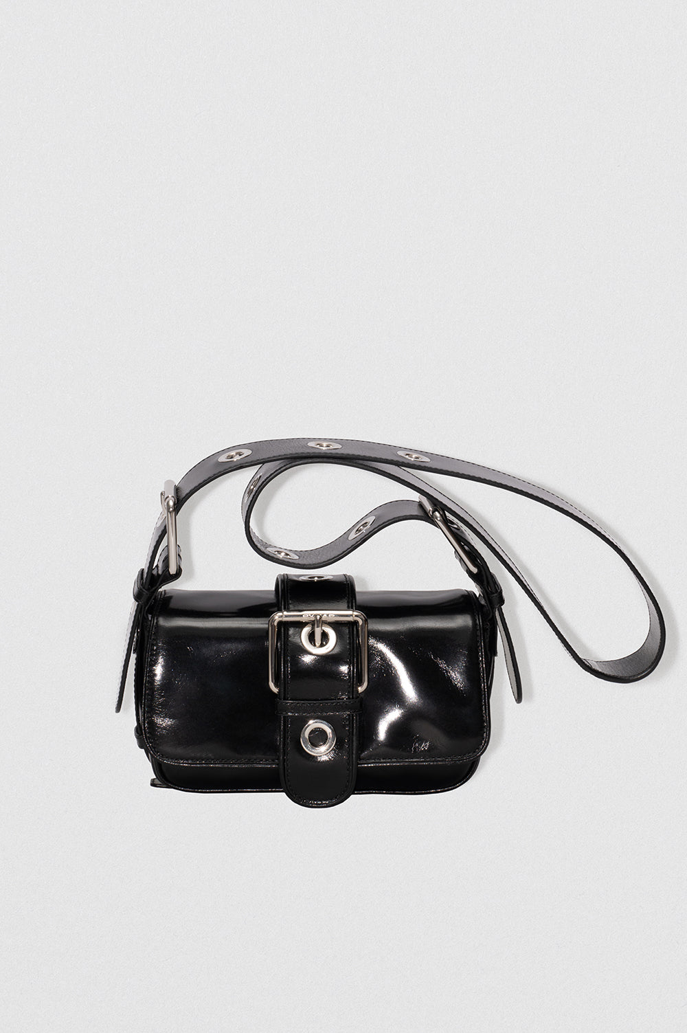 By Far Eloise Creased Calf Leather Black