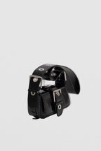 By Far Eloise Creased Calf Leather Black – elegant black leather handbag at Paris Gallery Qatar
