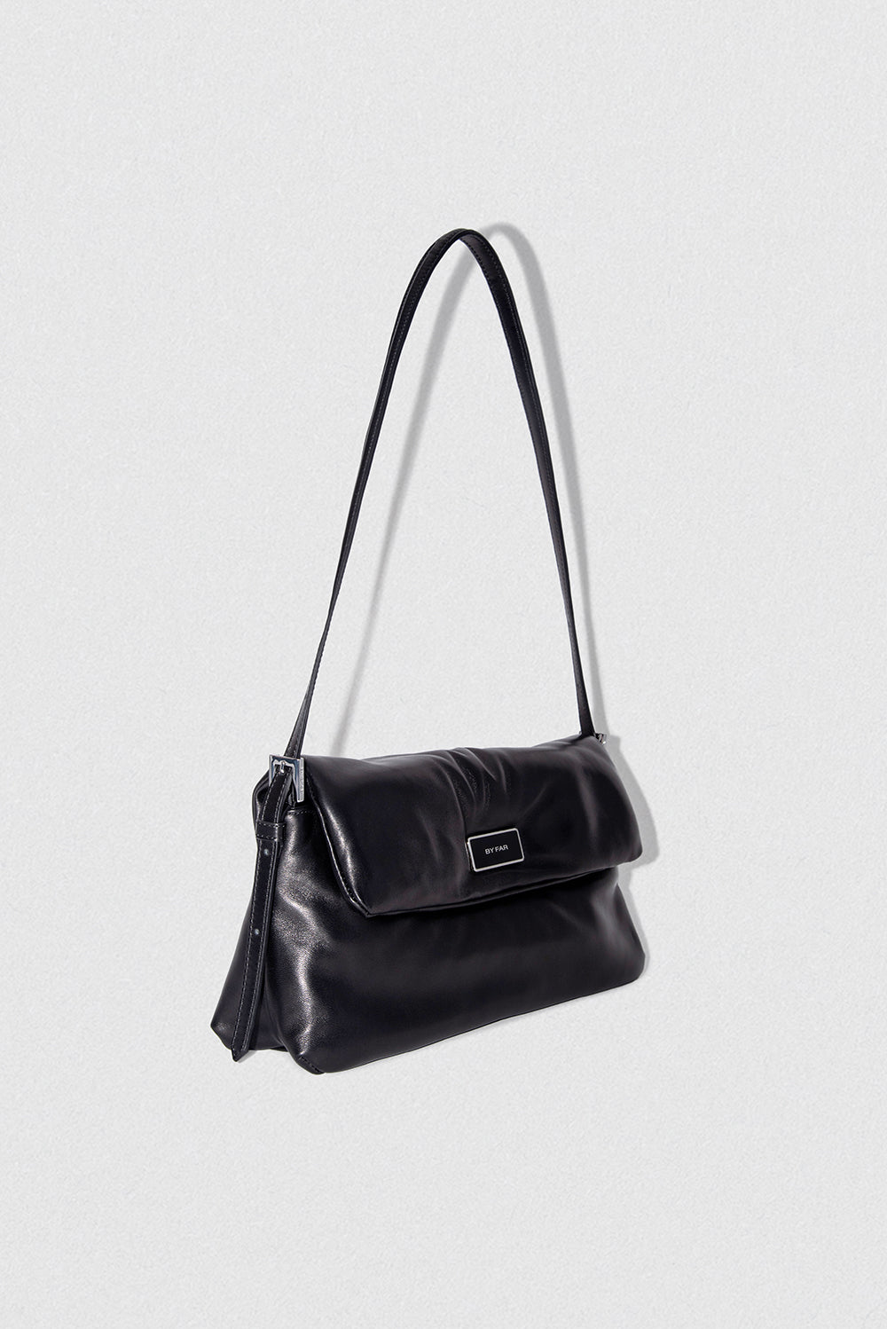 By Far Puffy Tilda Lamb Nappa Leather Black – luxury leather handbag at Paris Gallery Qatar