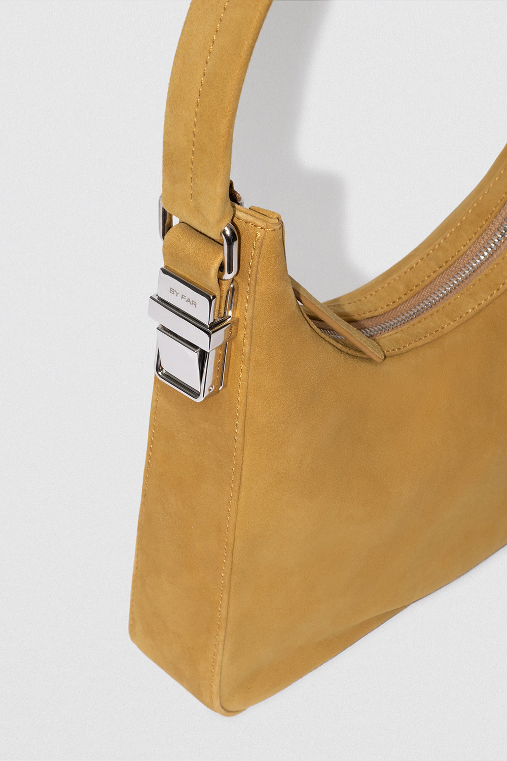 By Far Rhea Kid Suede Leather Cumin – elegant suede handbag at Paris Gallery Qatar