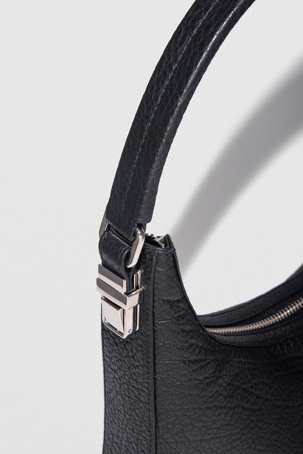 By Far Rhea Large Grain Leather Black – elegant black leather handbag at Paris Gallery Qatar