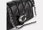 Coach Women’s Black Quilted Leather Chain Shoulder Bag