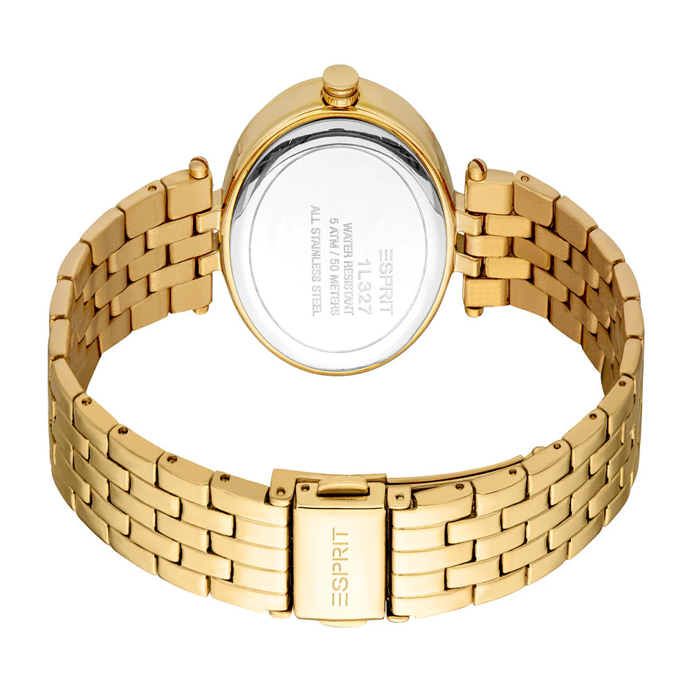 Esprit Cora Ladies Silver Dial Gold Tone Watch Esprit Cora Ladies Silver Dial Gold Tone Watch