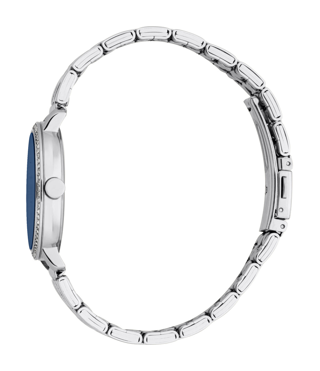 Esprit July Women’s Silver Watch with Blue Dial and Crystal Bezel – Paris Gallery Qatar