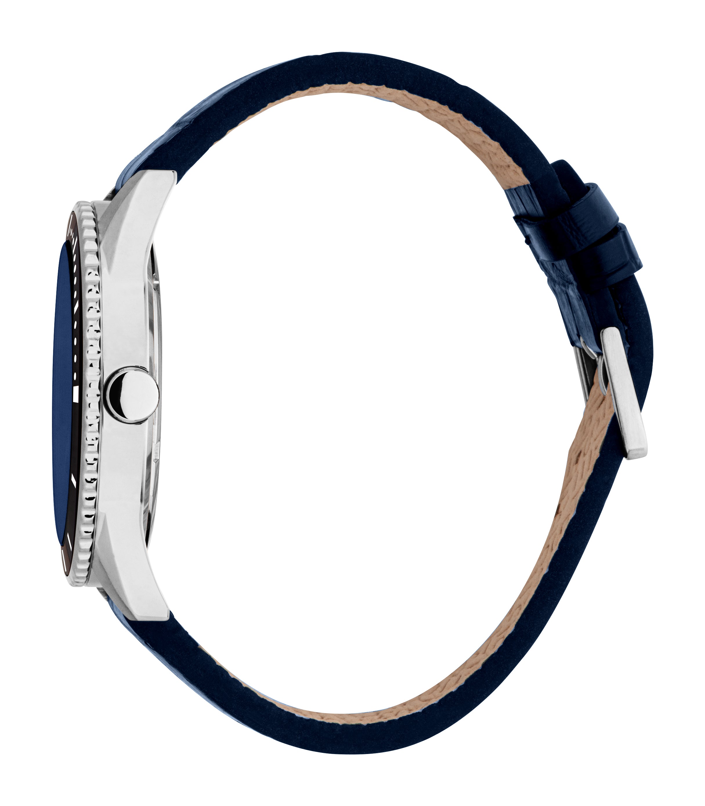 Esprit Men’s Blue Dial Silver-Tone Case with Blue Leather Strap Watch – Paris Gallery Qatar