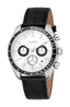 Esprit Men’s Chronograph Black Leather Watch with Silver Case and Tachymeter – Paris Gallery Qatar