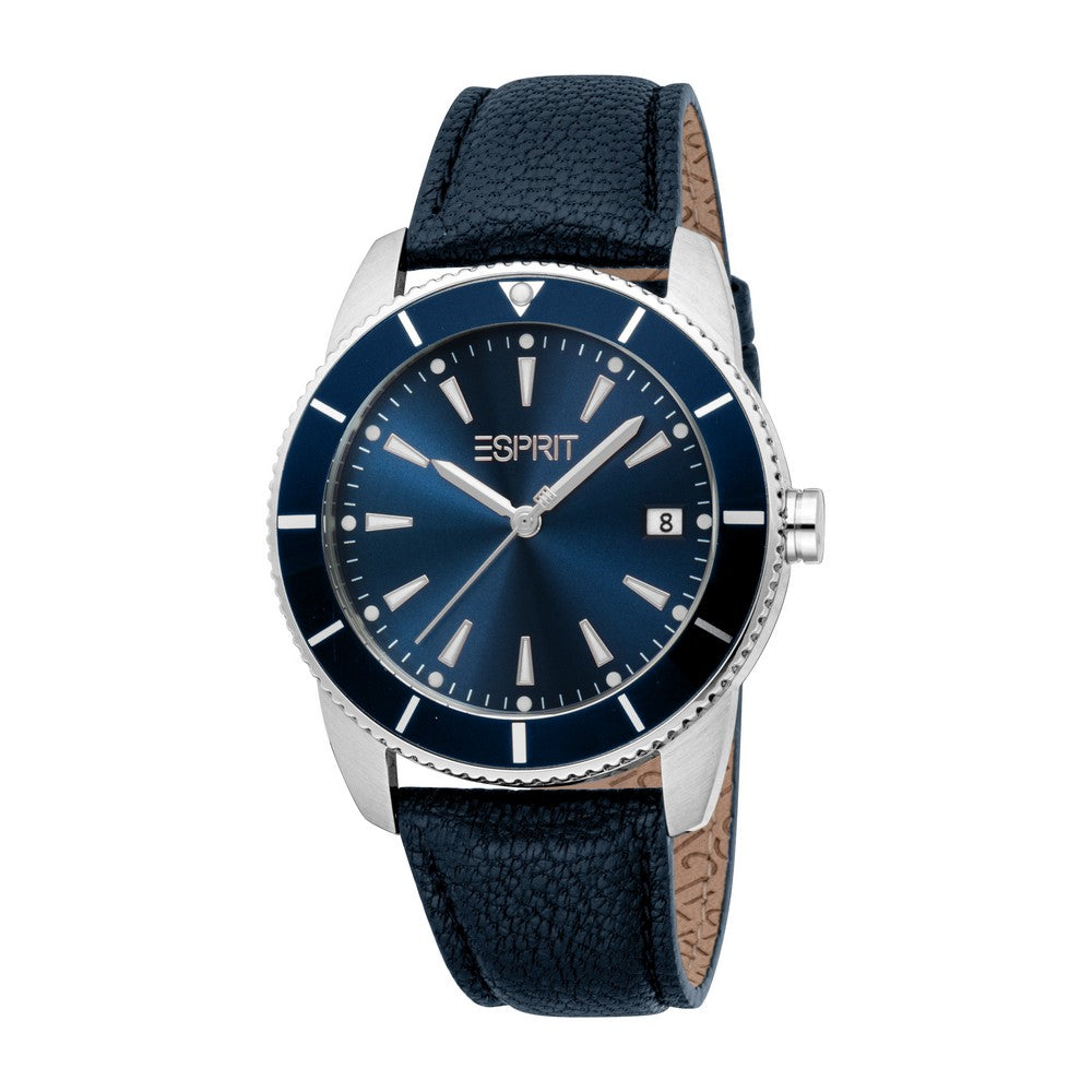 Esprit Men’s Silver Watch with Dark Blue Dial – Paris Gallery Qatar