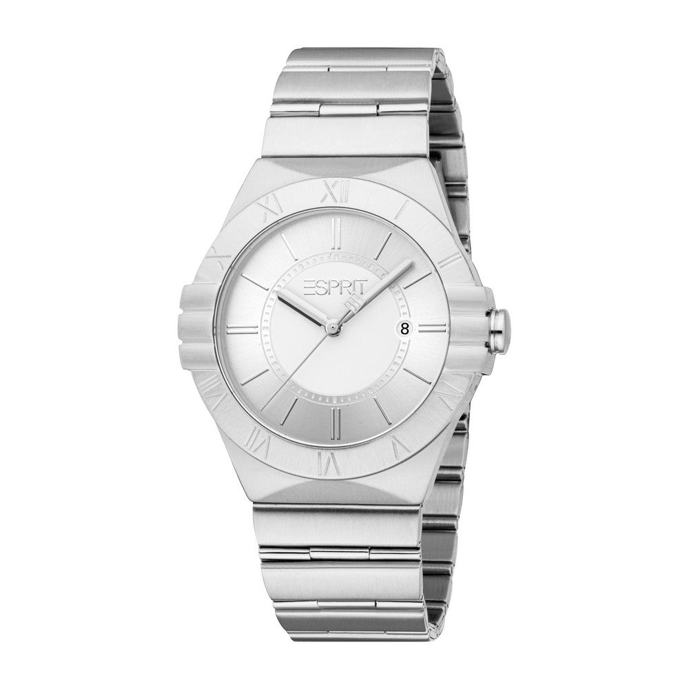 Esprit Men Watch Silver Color Case Silver Dial Stainless Steel Esprit Men Watch Silver Color Case Silver Dial Stainless Steel