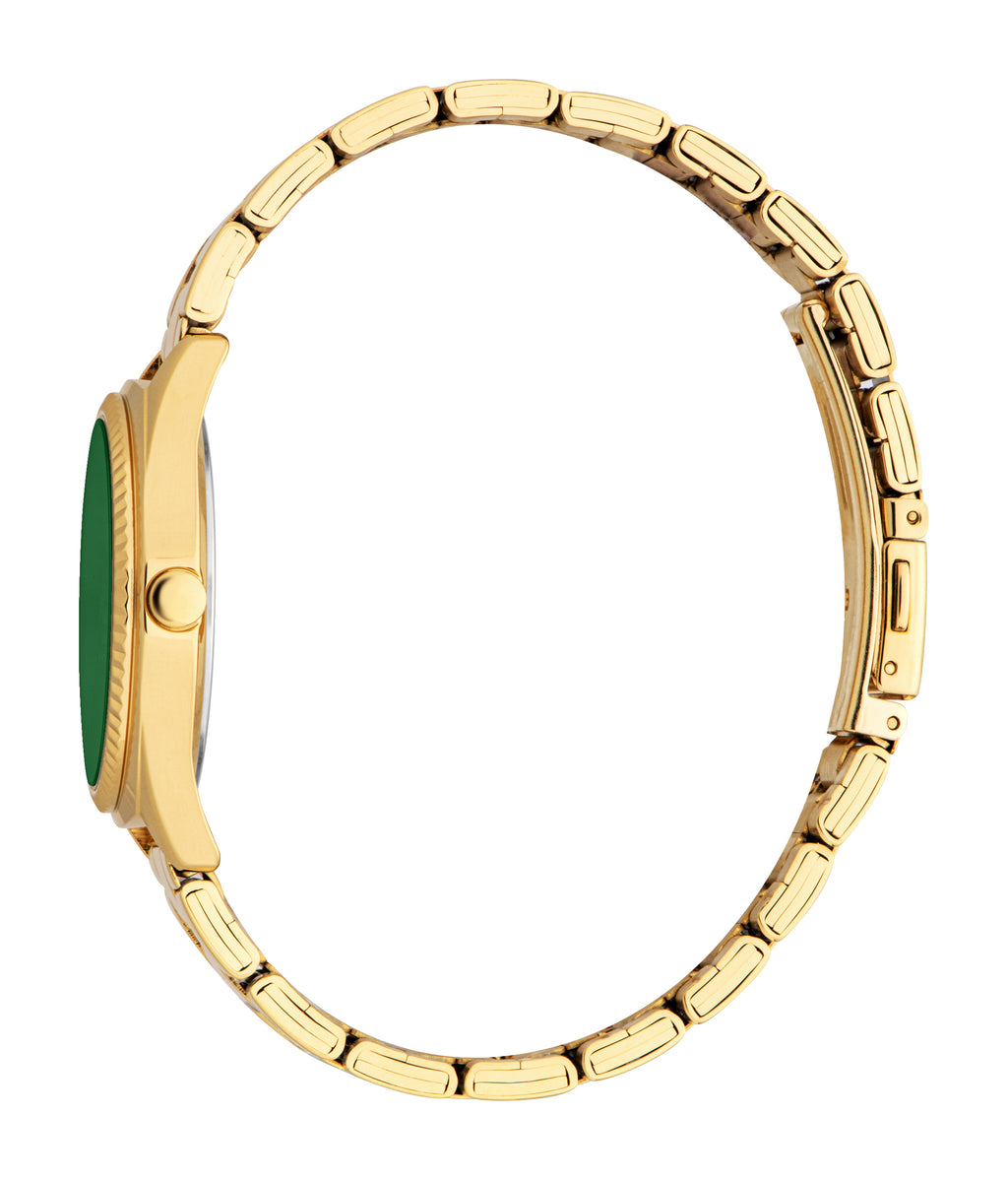 Esprit Uma Women’s Gold Watch with Green Dial and Crystal Bezel – Paris Gallery Qatar