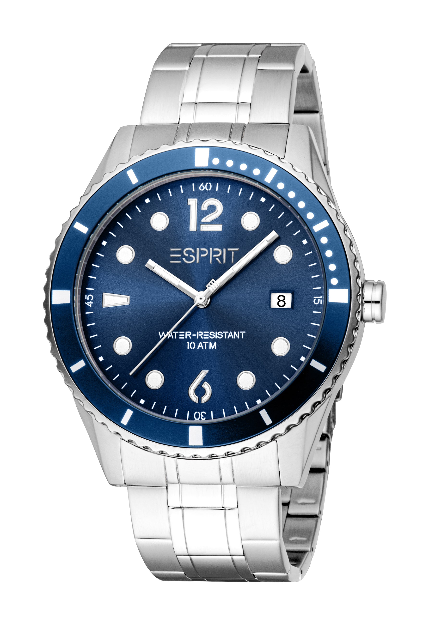 Esprit Waylon Men’s Stainless Steel Watch Blue Dial Date Display 10 ATM – Paris Gallery Qatar
