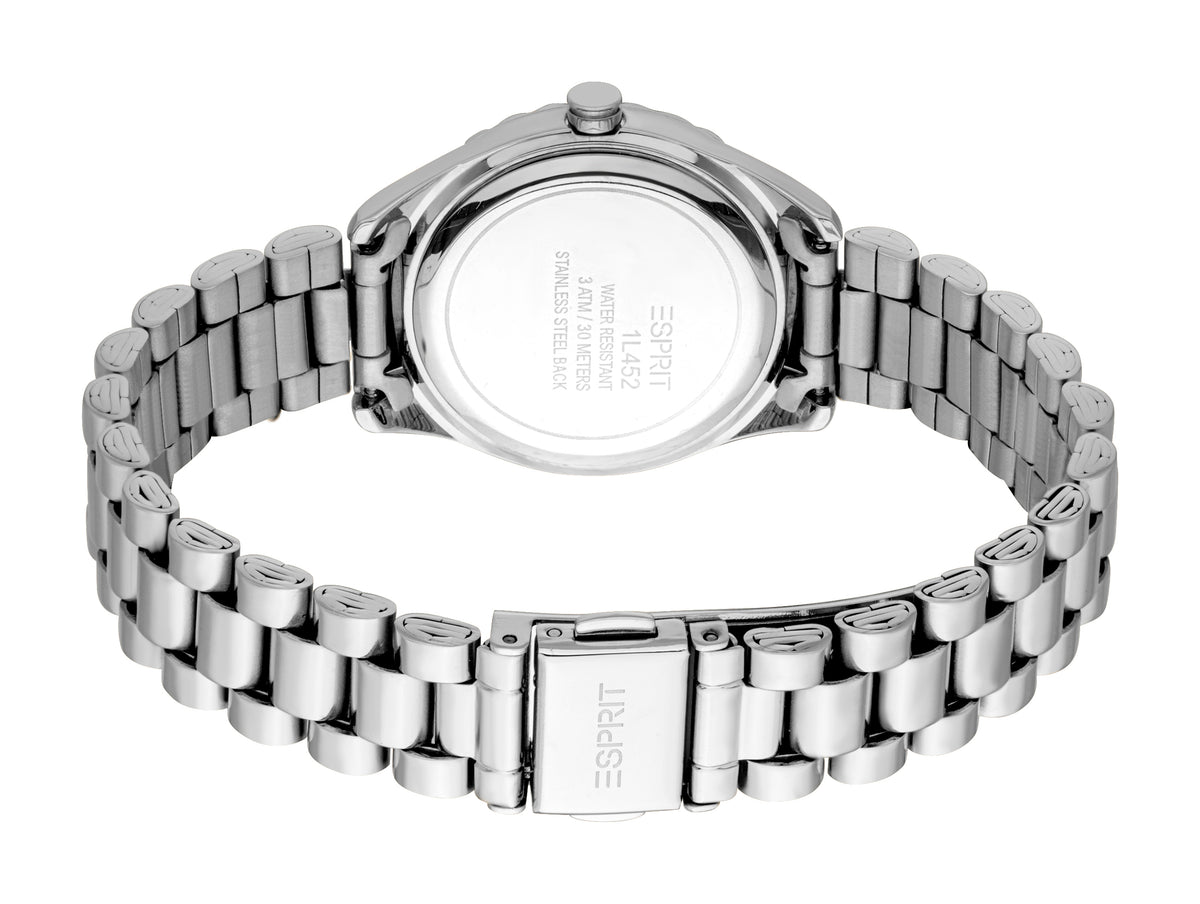 Esprit Women Embellished Dial & Stainless Steel Straps Analogue Watch Esprit Women Embellished Dial & Stainless Steel Straps Analogue Watch