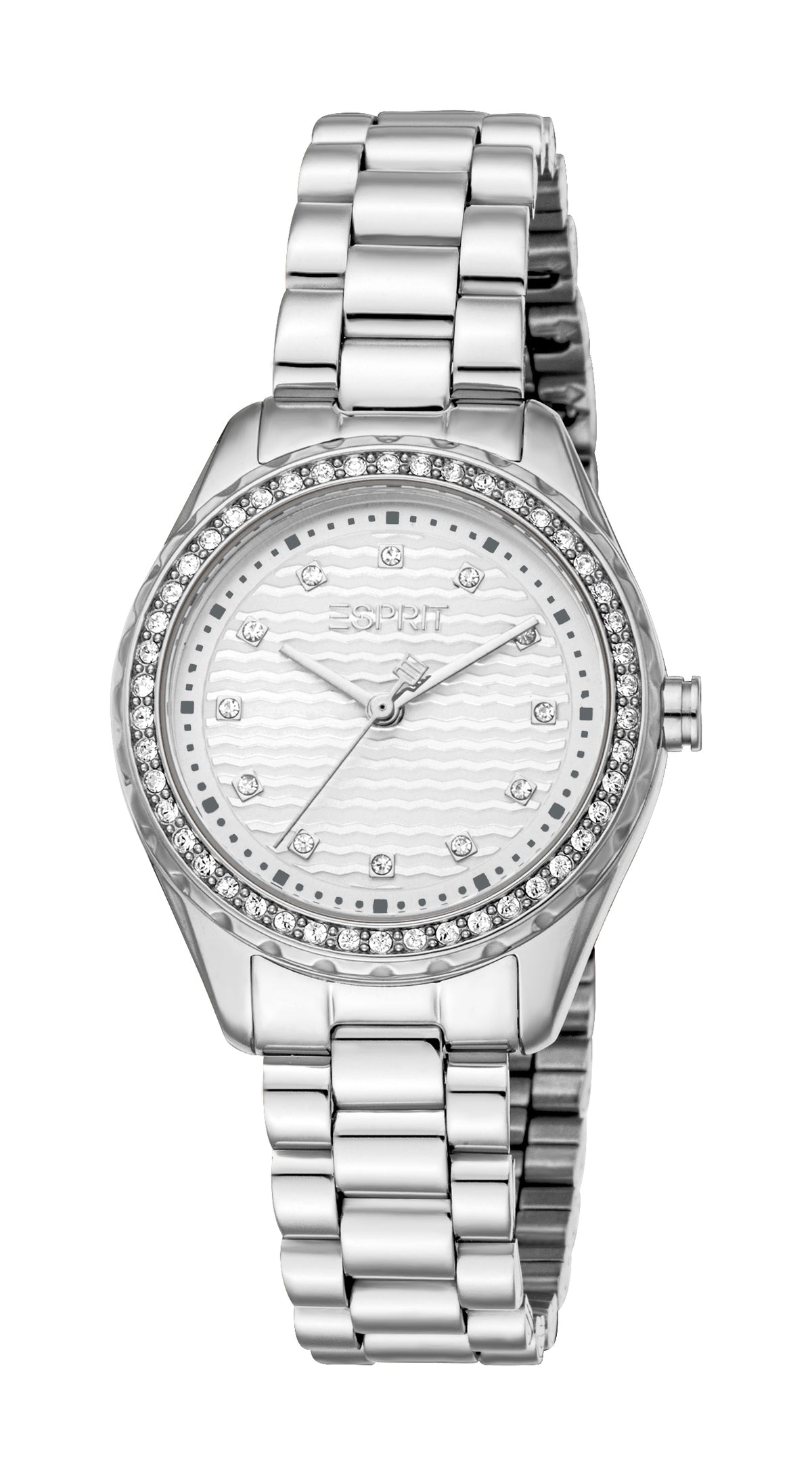 Esprit Women Embellished Dial & Stainless Steel Straps Analogue Watch Esprit Women Embellished Dial & Stainless Steel Straps Analogue Watch