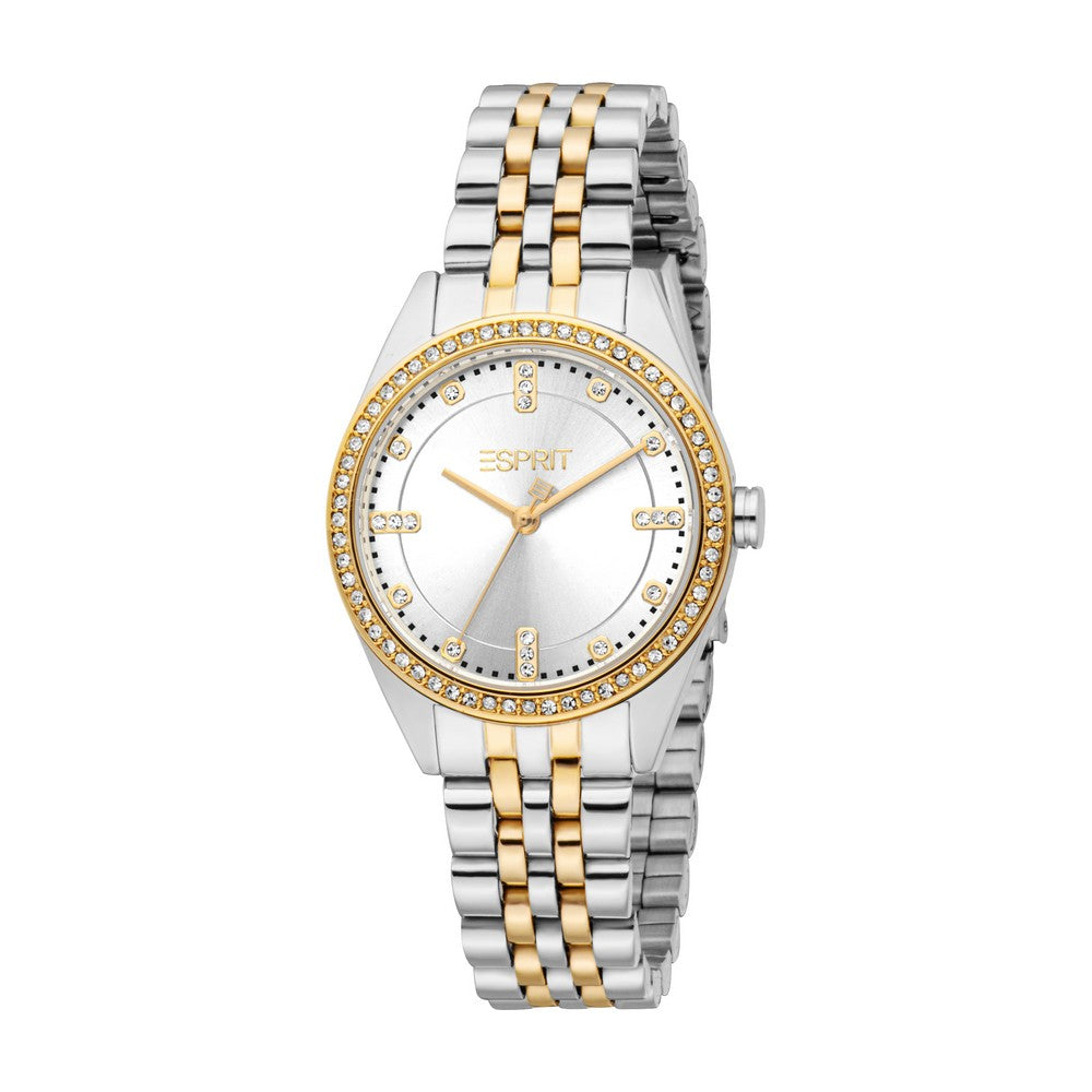 Esprit Women’s Two-Tone Silver & Gold Watch with Silver Dial – Paris Gallery Qatar