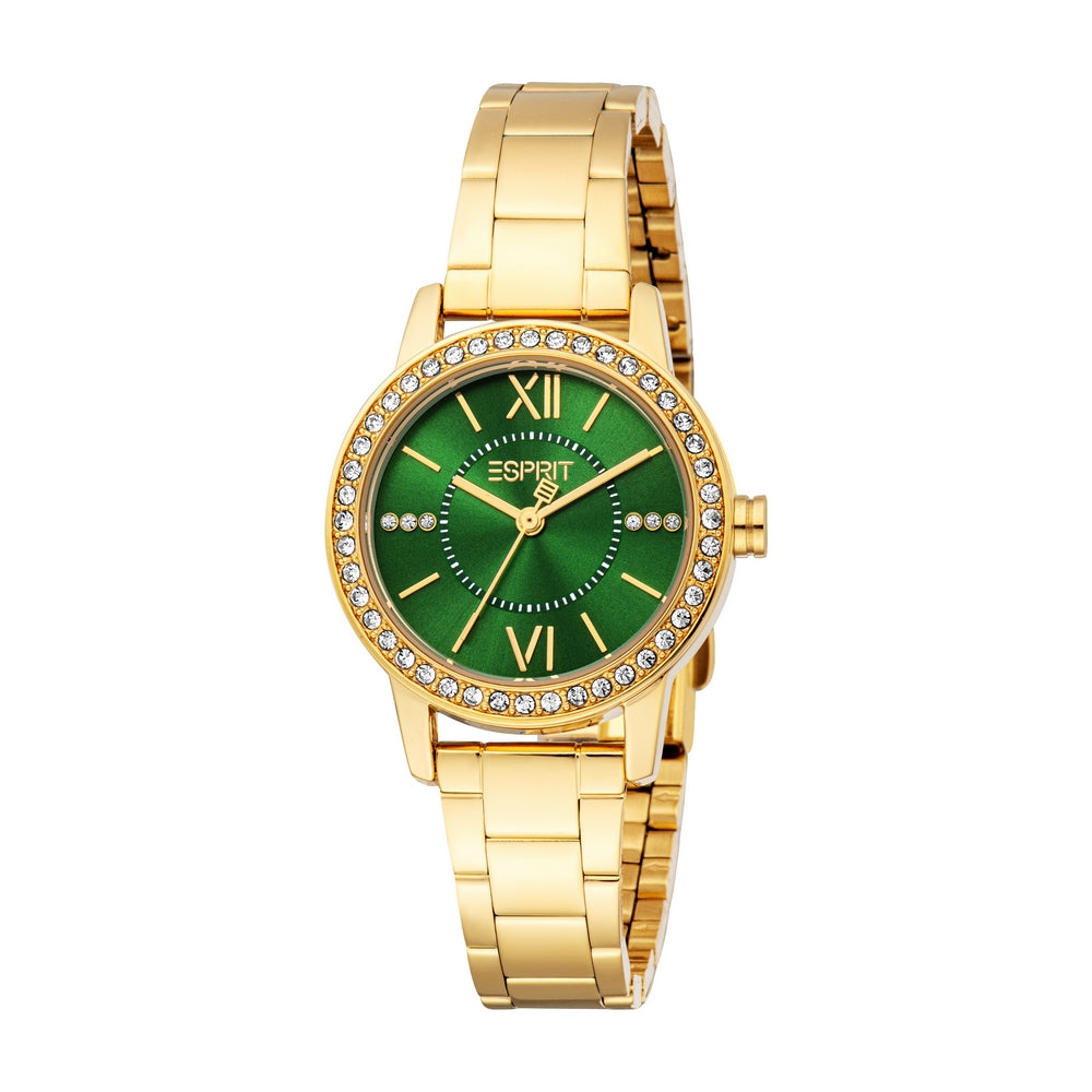 Esprit Women Watch Gold Color Case Dark Green Dial Esprit Women Watch Gold Color Case Dark Green Dial