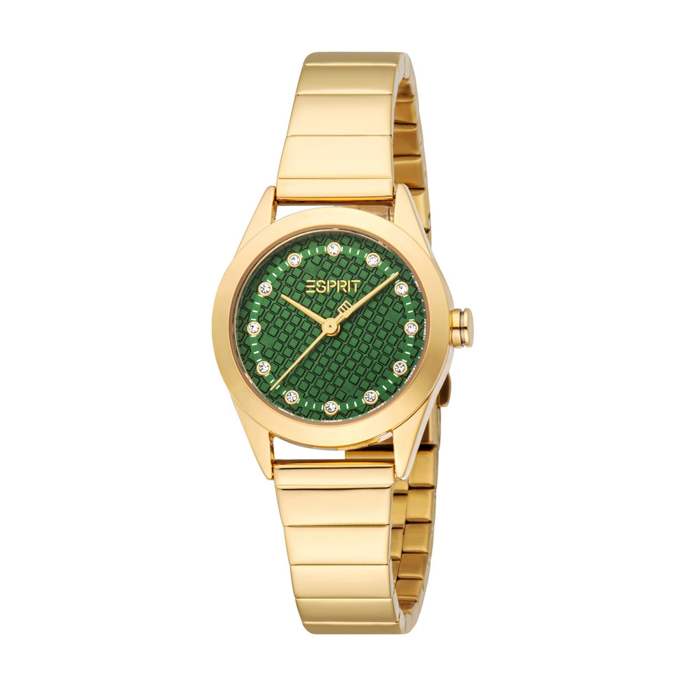 Esprit Women Watch Gold Color Case Dark Green Dial Esprit Women Watch Gold Color Case Dark Green Dial