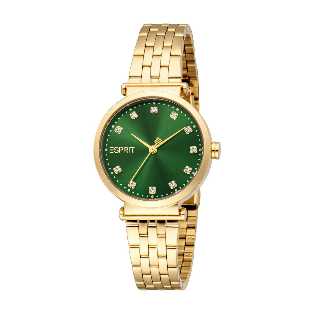 Esprit Women’s Gold Watch with Dark Green Dial – Paris Gallery Qatar