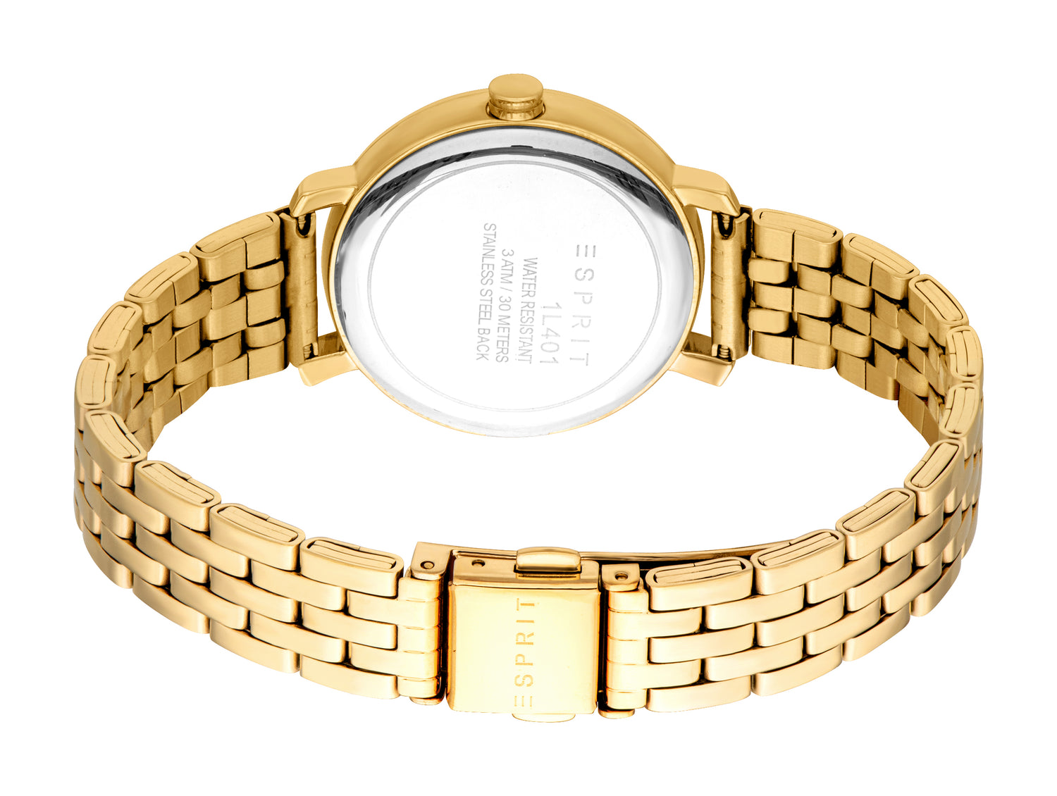 Esprit Women’s Gold Watch with Mother-of-Pearl Dial and Crystal Bezel Esprit Women’s Gold Watch with Mother-of-Pearl Dial and Crystal Bezel