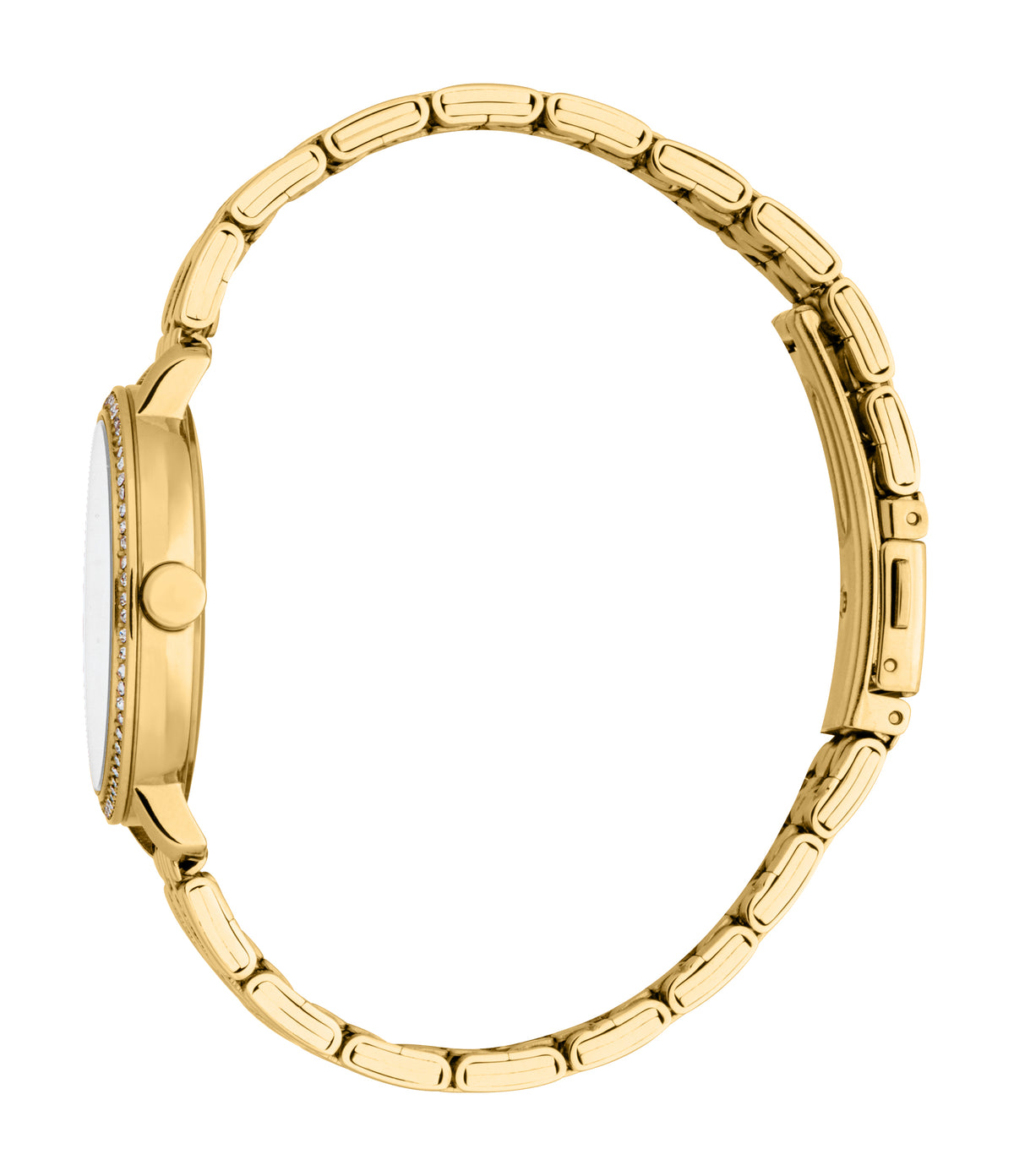 Esprit Women’s Gold Watch with Mother-of-Pearl Dial and Crystal Bezel Esprit Women’s Gold Watch with Mother-of-Pearl Dial and Crystal Bezel