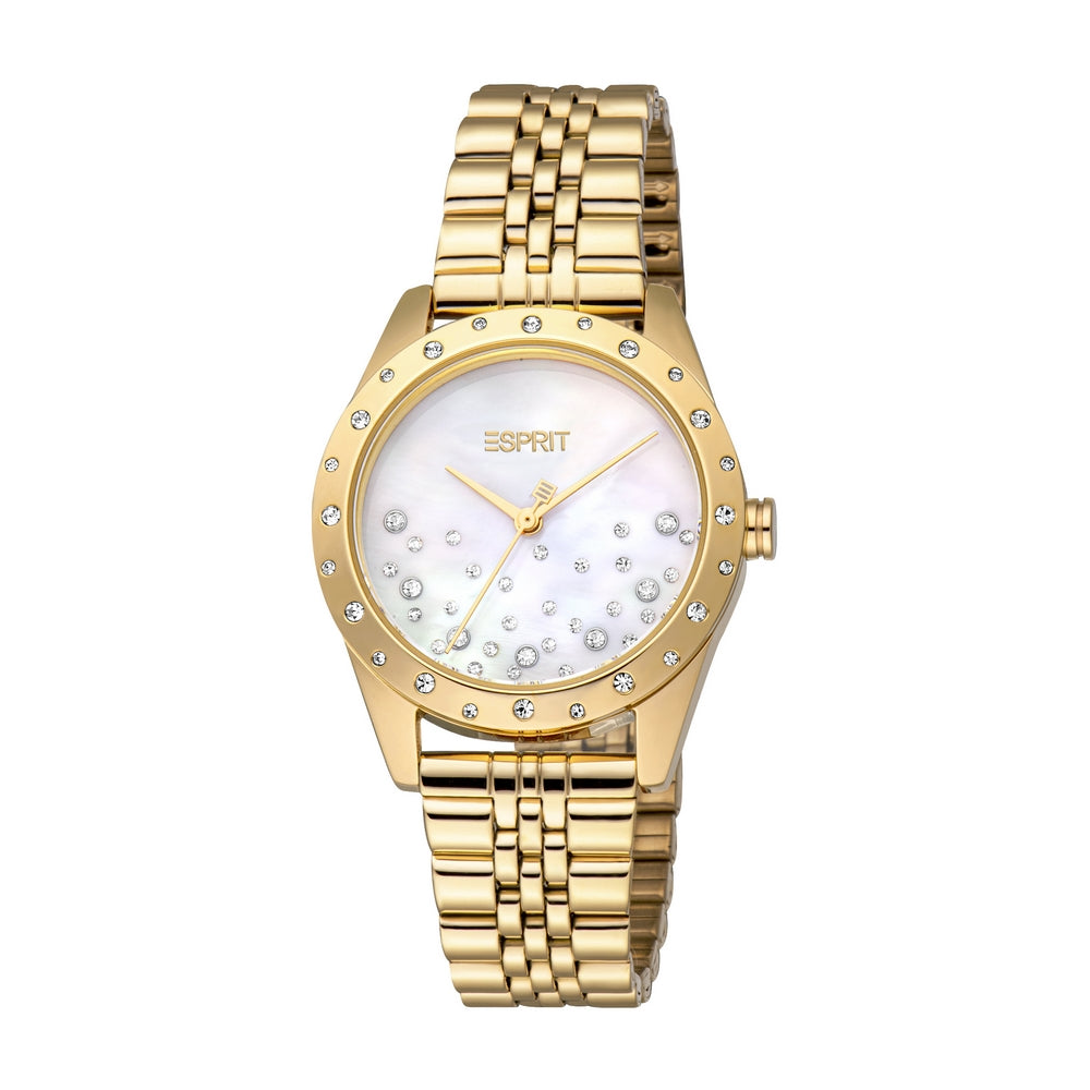 Esprit Women’s Gold Watch with White Mother-of-Pearl Dial – Paris Gallery Qatar