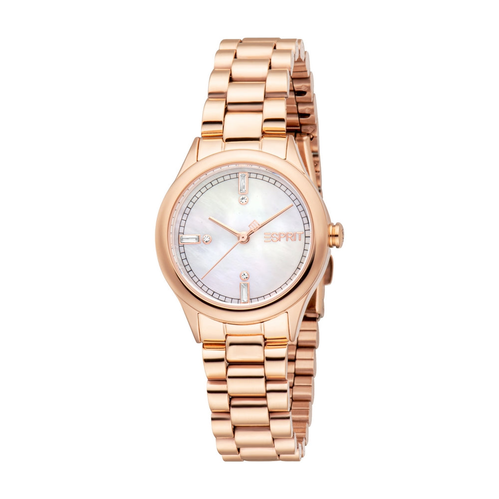 Esprit Women’s Rose Gold Watch with White Mother-of-Pearl Dial – Paris Gallery Qatar