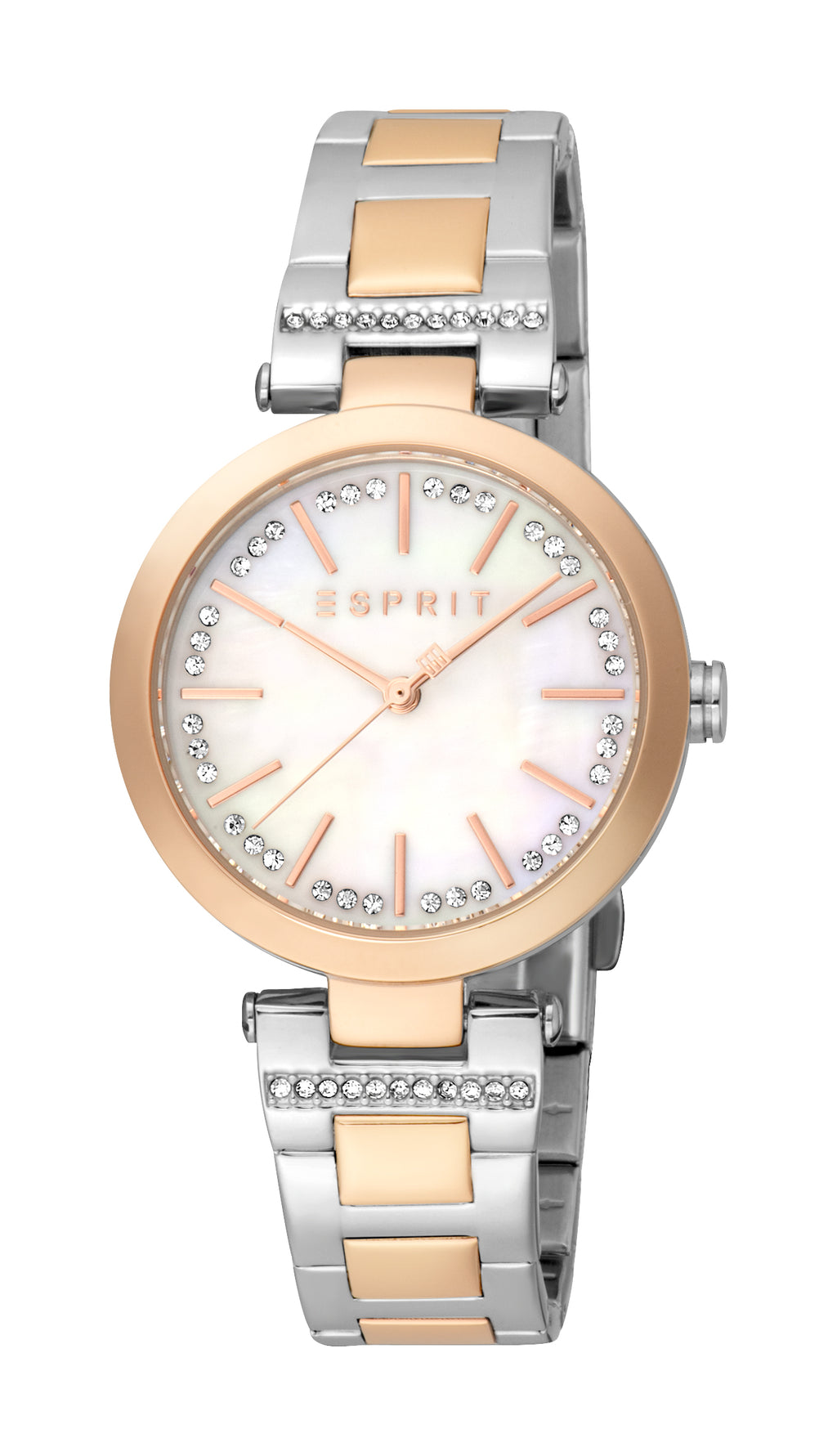 ESPRIT Women's Watch with Two Tone Silver and Rose Gold Case – Paris Gallery Qatar