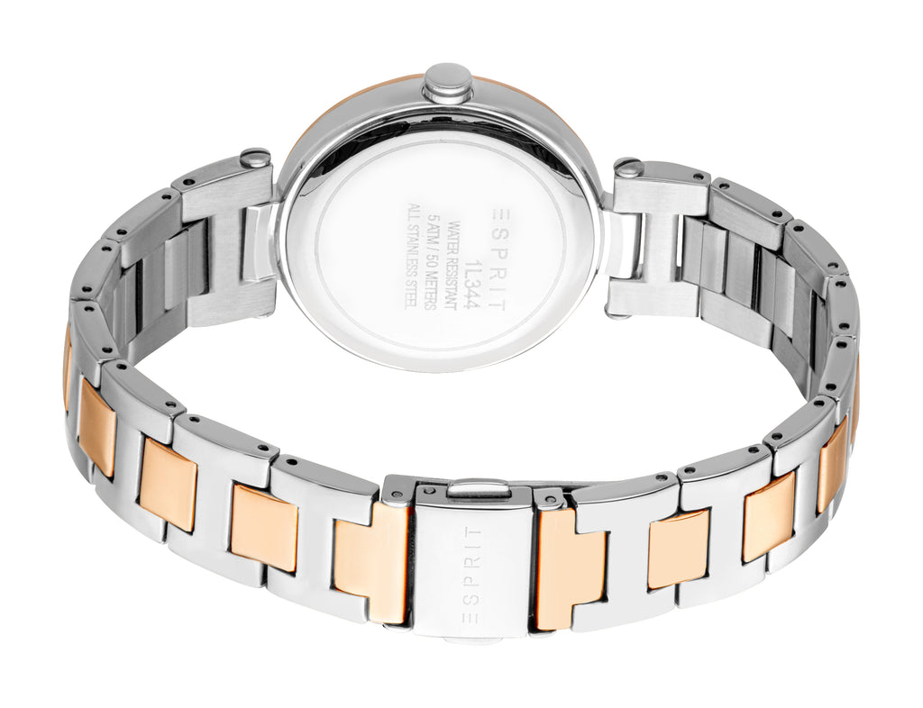 ESPRIT Women's Watch with Two Tone Silver and Rose Gold Case – Paris Gallery Qatar