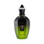 XERJOFF BLENDS PERSEVERANZA parfum bottle with a black to lime green gradient finish, faceted sides, and a black pointed cap.