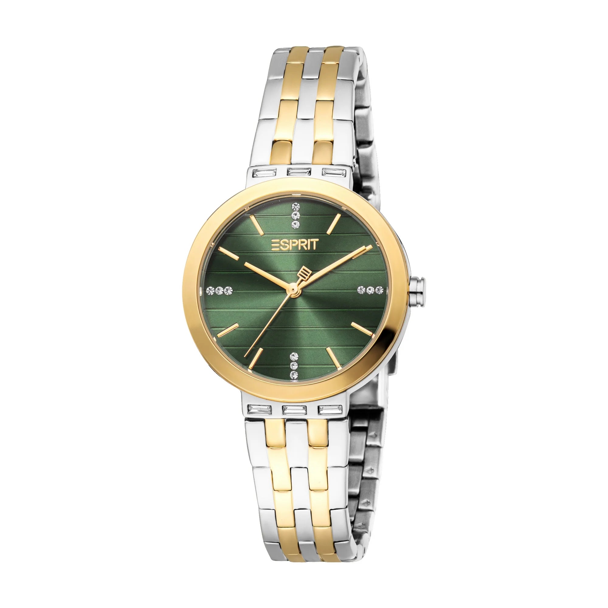 Esprit Savannah Ladies Green Dial Two Tone Watch &amp; Jewellery Set