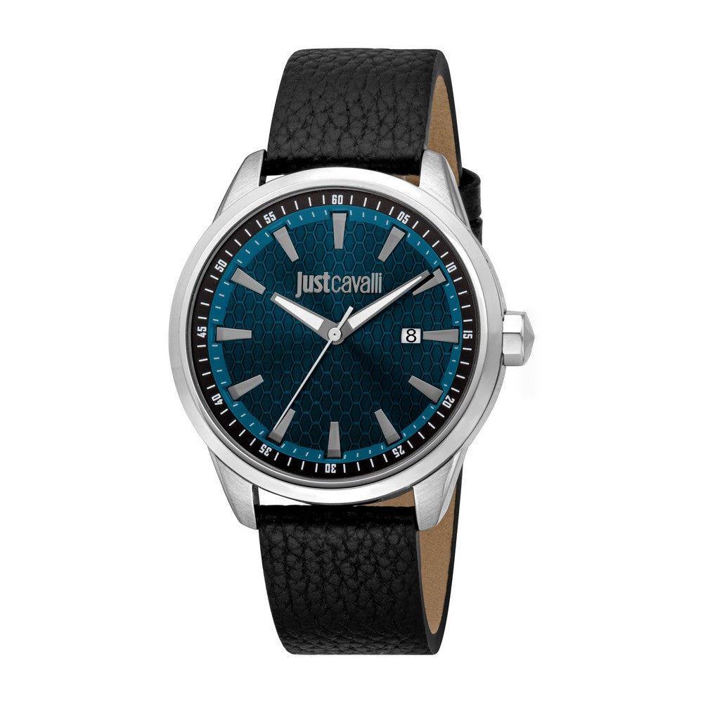 Just Cavalli Watch Men silver blue dial Just Cavalli Watch Men silver blue dial