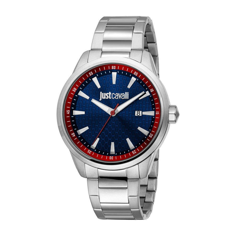 Just Cavalli Watch Men silver blue dial