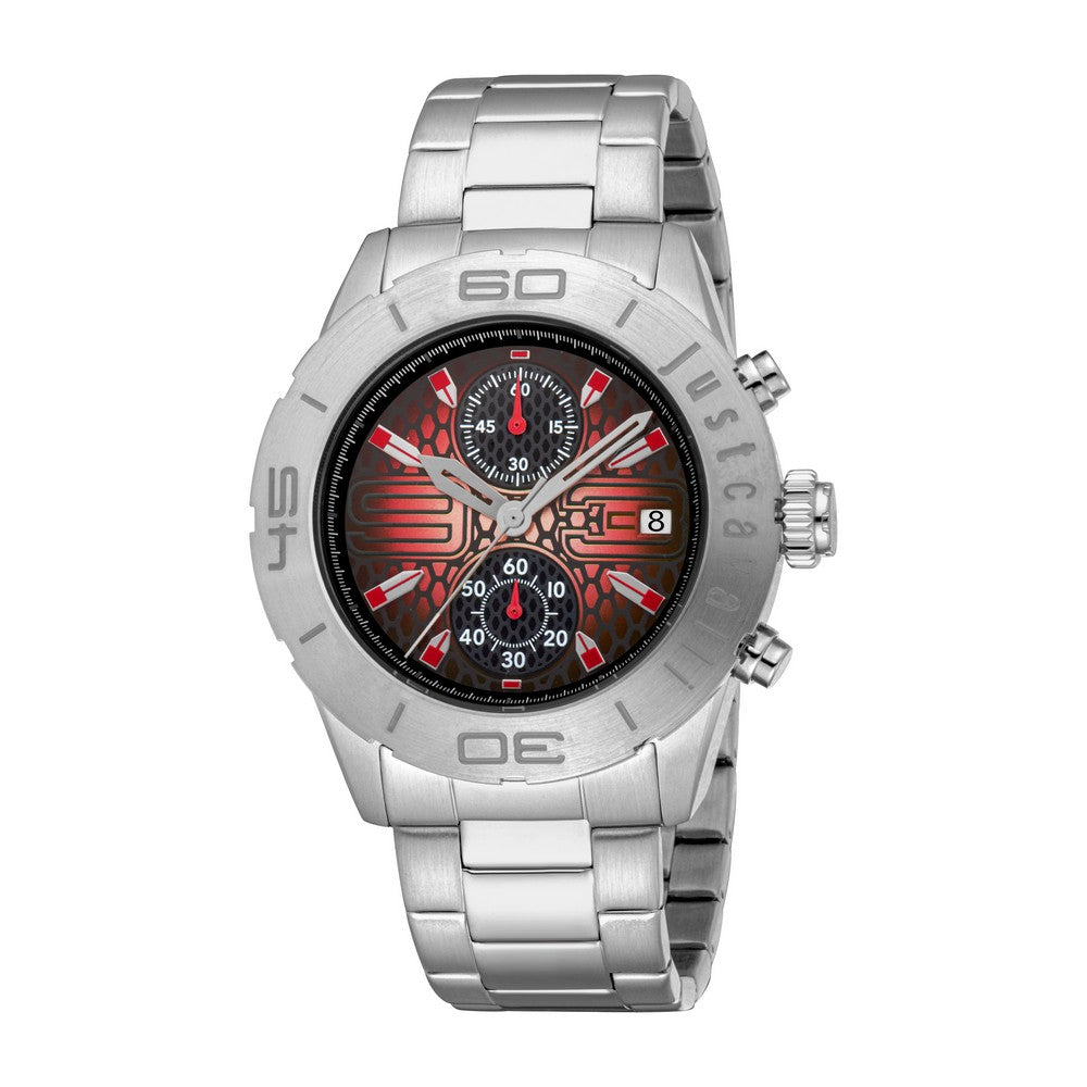 Just Cavalli Men’s Silver Watch with Red Dial – Paris Gallery Qatar
